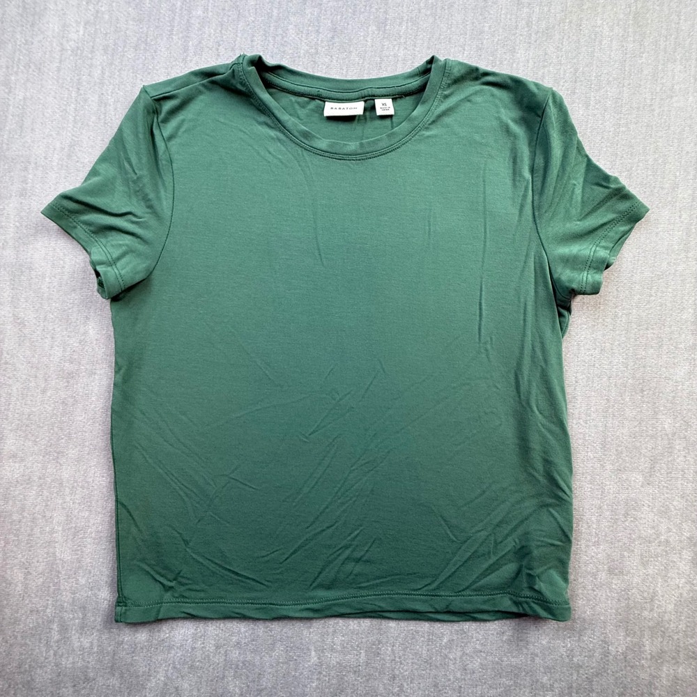 Babaton Aritzia Everyday T-Shirt Forest‎ Green Tencel Lyocell Blend XS 95779